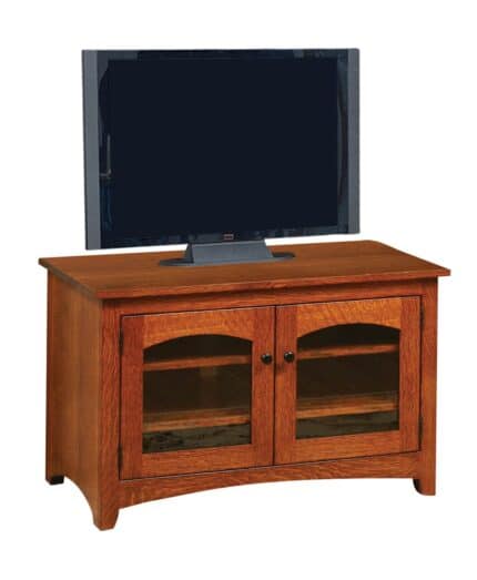 Amish Modern Shaker 40" TV Stand [Shown in Quartersawn White Oak with a Michael's Cherry finish]