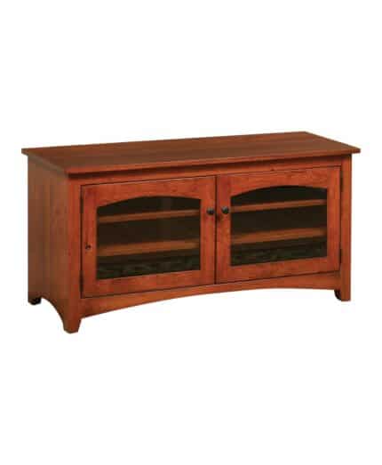 Amish Modern Shaker 50" TV Stand [Shown in Rustic Cherry]