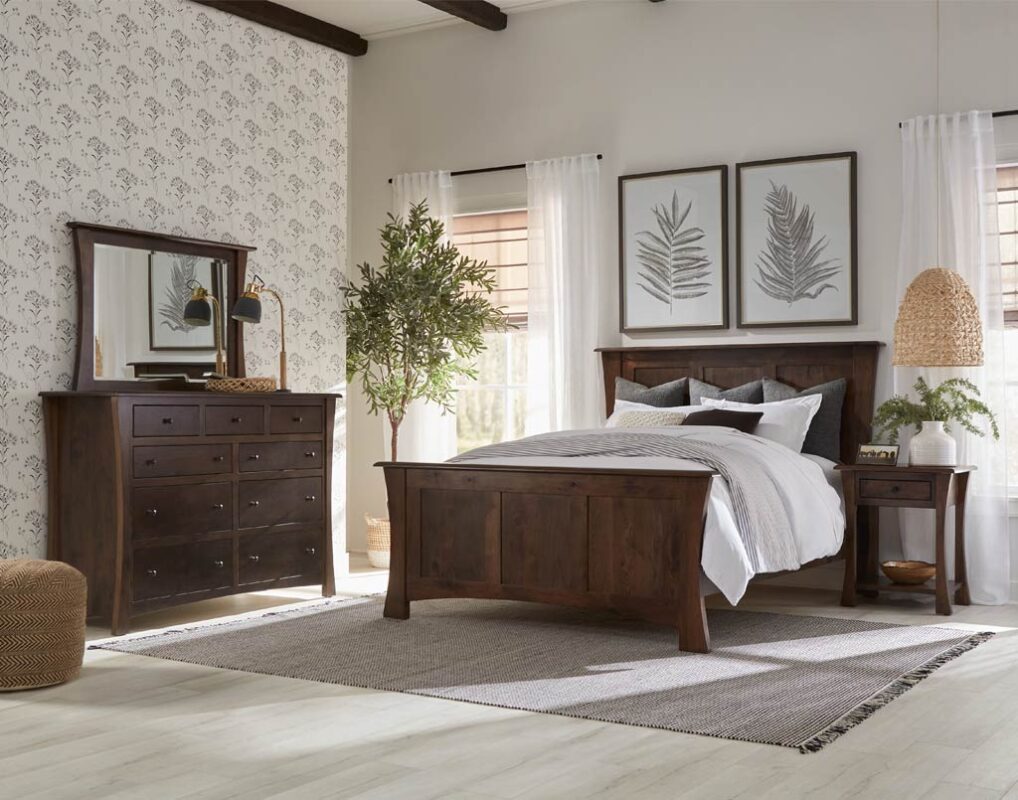 Amish Matison Bedroom Collection [Shown in Rustic Hickory with a Charwood finish]