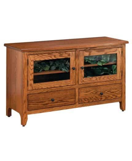 Amish Shaker 50" TV Stand [Shown in Red Oak with a Sealy finish]