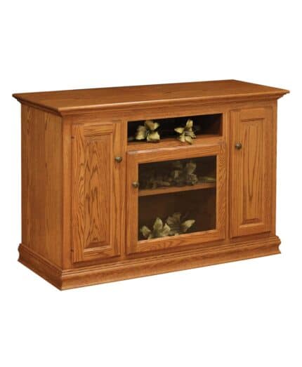 Amish Traditional 50" TV Stand with Opening [Shown in Red Oak with a Sealy finish]