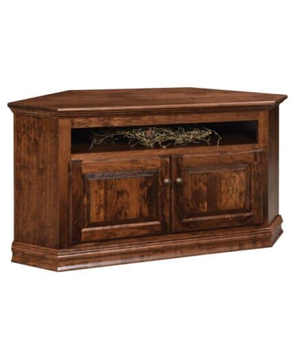 Amish Traditional 54" Corner TV Stand [Shown in Sap Cherry with a Tavern finish]