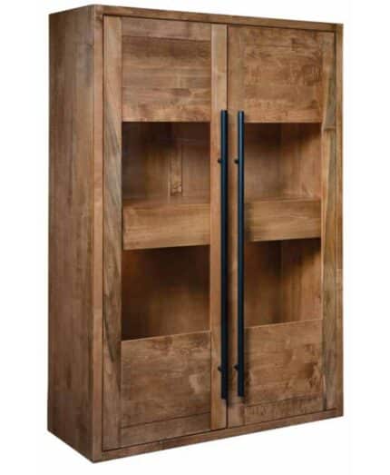 Amish Princeton Display Cabinet [Shown in Brown Maple with a Sandstone finish]