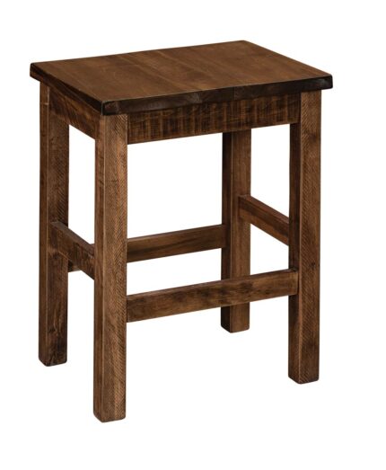 Amish Alto Bar Stool [Shown in Rough Sawn Maple with an Almond finish]