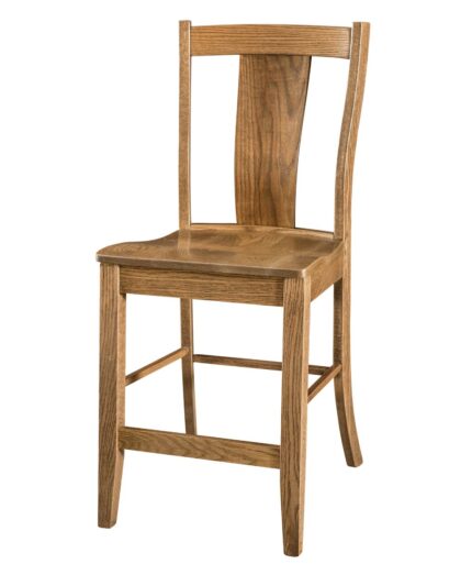Amish Maverick Stationary Bar Stool [Shown in Red Oak with a Harvest finish]
