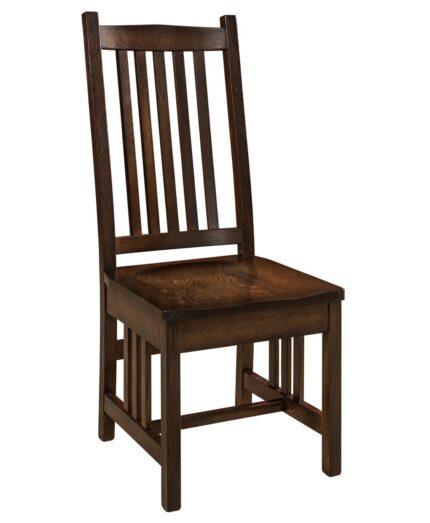 Amish Mission Side Chair [Shown in Quartersawn White Oak with a Earthtone finish, burnished]