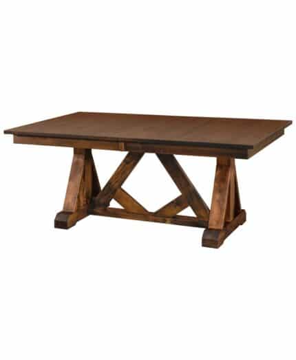 Bailey Trestle Table [Shown in Brown Maple with a Earthtone finish, 10 Sheen]