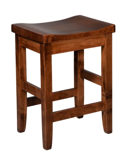 Amish Hurley Bar Stool [Shown in Brown Maple with a Asbury Brown finish]
