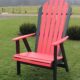 Amish made Poly Classic Big Chair [Shown in Red and Black]
