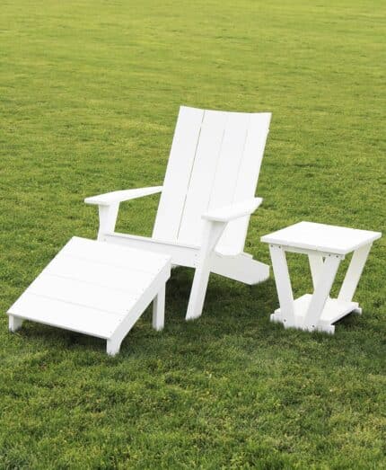 Amish Poly Joya Outdoor Chair Set [Shown in White]