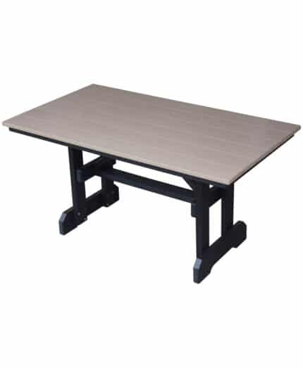 Amish made Poly Rectangle Table [Shown with RET style base]