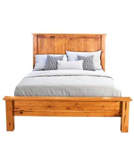 Amish Ridgecrest Flush Mission Bed [Shown in Rustic Hickory with a Golden Harvest Finish]