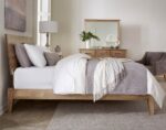 Amish Atlantic Bed with Wooden Headboard [Side Profile]