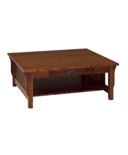 Amish Landmark 42" Square Coffee Table with Drawer [LM4242C]