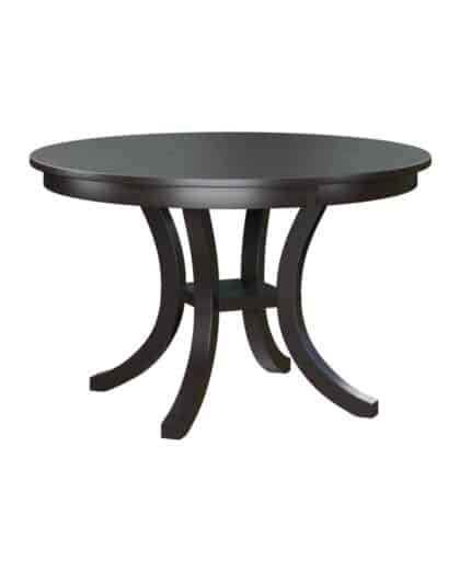 Amish Carlisle Pedestal Table [Shown in Brown Maple with an Onyx finish]
