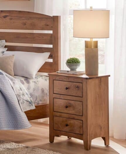 Amish Dover 3 Drawer Nightstand