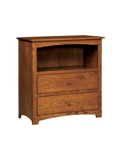 Amish Monterey 2 Drawer Dresser with Opening [Shown in Oak with a Medium finish (discontinued finish)]