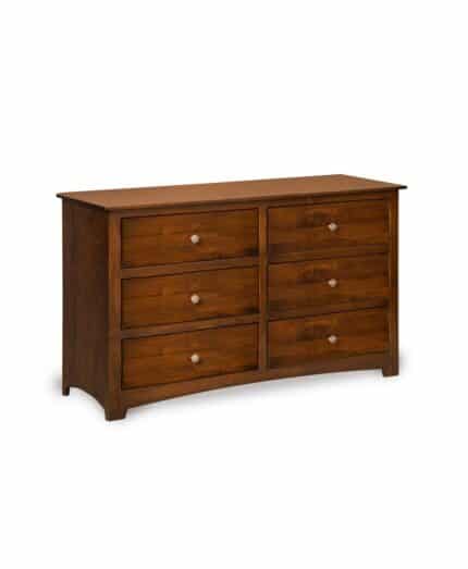 Amish Monterey 6 Drawer Dresser [Shown in Brown Maple with a Old Museum finish]