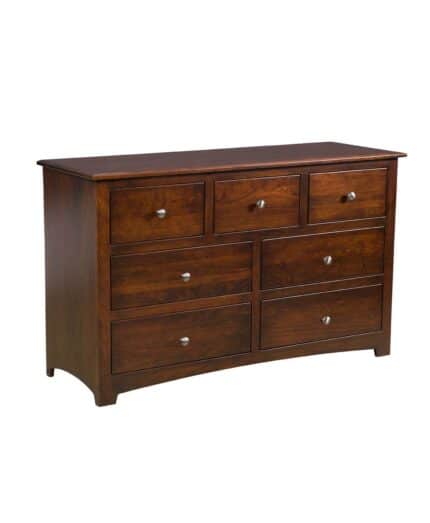 Amish Monterey 7 Drawer Dresser [Shown in Brown Maple with a Old Museum finish]