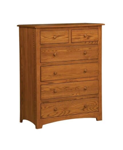 Amish Monterey 6 Drawer Chest [Shown in Oak with a Medium finish (discontinued finish)]